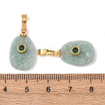 Natural Amazonite Pendants G-P628-02G-05-1