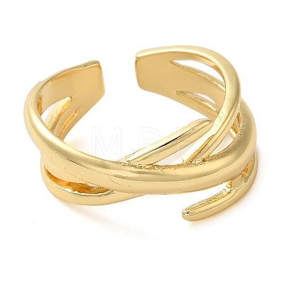 Brass Open Cuff Rings for Women RJEW-Z070-07G-02-1