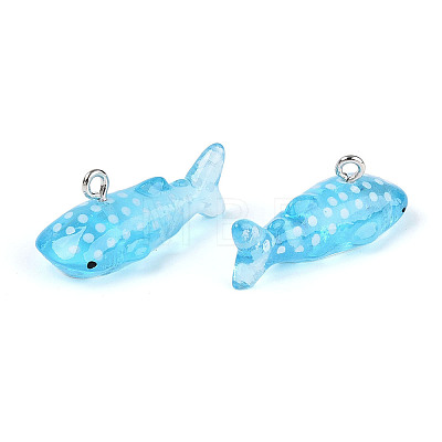 Sea Animal Theme Transparent Resin Pendants LS-RESI-D071-04A-1