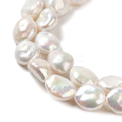 Natural Baroque Pearl Keshi Pearl Beads Strands PEAR-E016-020-1