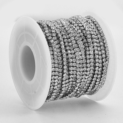 304 Stainless Steel Rhinestone Strass Chains STAS-T055-12P-1