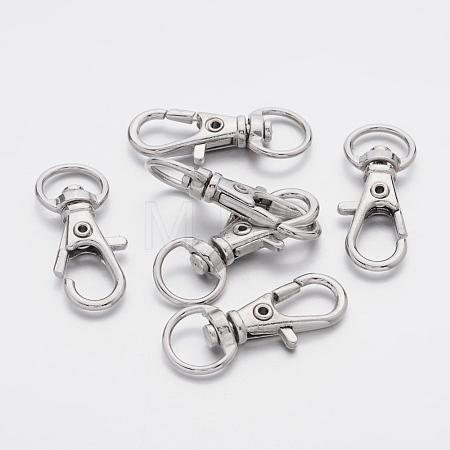 Alloy Swivel Lobster Claw Clasps E341-4-1