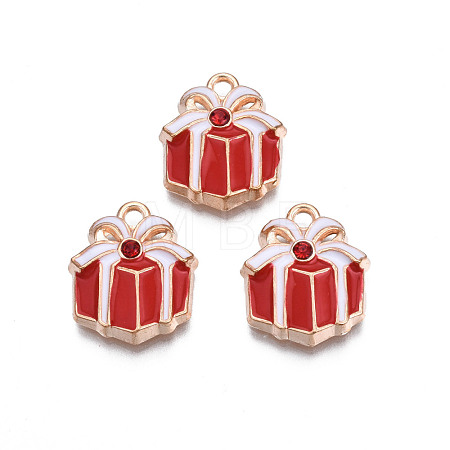 Christmas Alloy Enamel Pendants ENAM-Q442-57-1
