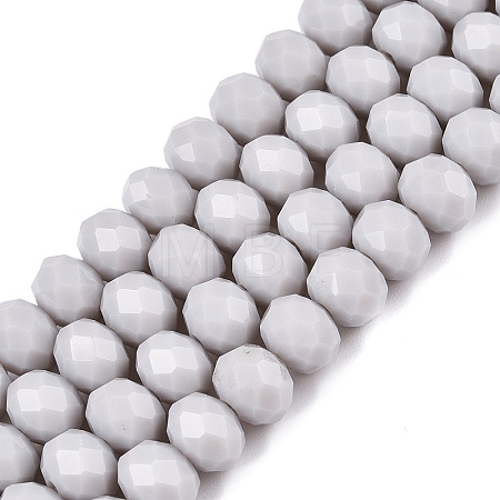 Opaque Solid Color Imitation Jade Glass Beads Strands EGLA-A044-P8mm-D19-1