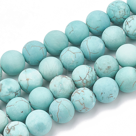 Natural Howlite Beads Strands X-G-T106-185-1-1