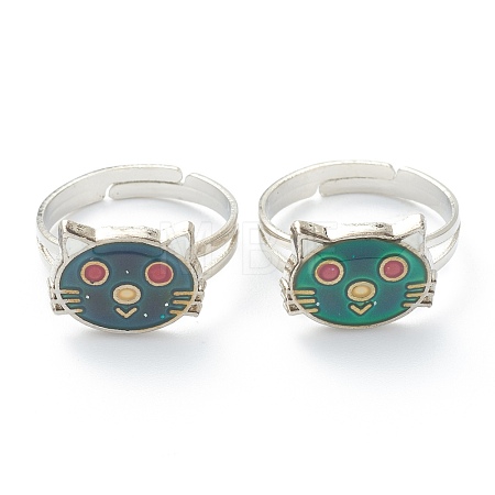 Adjustable Iron Finger Rings RJEW-B032-12P-1