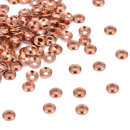 Brass Tiny Bead Cones X-KK-O043-04RG-1