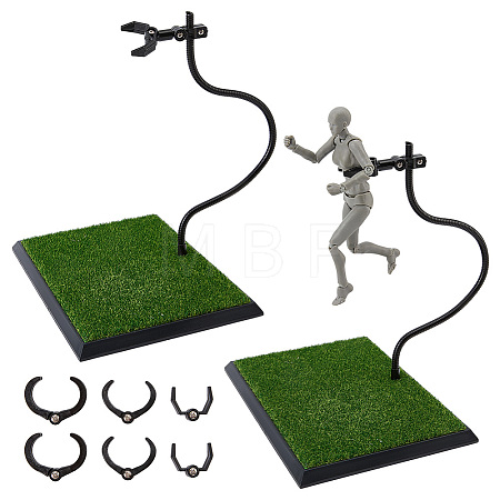 Adjustable Plastic Action Figure Display Holder ODIS-WH0030-317B-1
