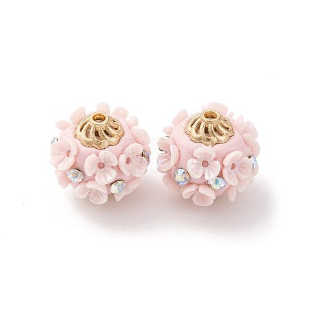 Handmade Resin Indonesia Round Beads IPDL-P005-24AS-01-1
