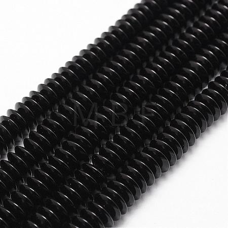 Natural Black Onyx Beads Strands G-P161-20-10x4mm-1