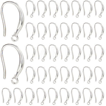 40Pcs Brass Earring Hooks KK-SC0006-18S-1
