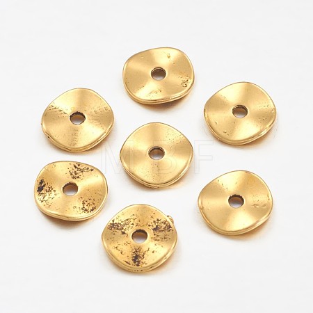 Tibetan Style Alloy Wavy Spacer Beads GLF9350Y-1