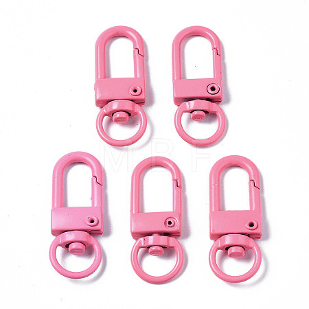 Spray Painted Eco-Friendly Alloy Swivel Snap Hooks Clasps PALLOY-T080-02J-NR-1