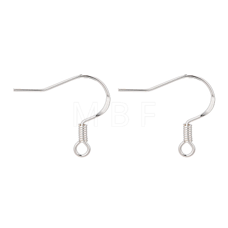 925 Sterling Silver Flat Coil Earwire STER-S002-53-1