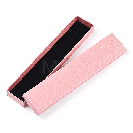 Rhombus Textured Cardboard Jewelry Necklace Boxes LS-CBOX-T006-03E-1