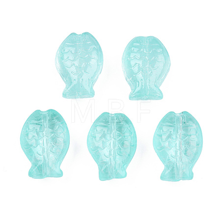 Transparent Spray Painted Glass Beads GLAA-N035-024-C03-1