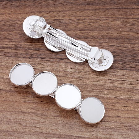 Iron Hair Barrette Findings OHAR-PW0001-025S-1