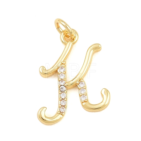 Brass Micro Pave Clear Cubic Zirconia Pendants CU-CBA7939-01K-G-1