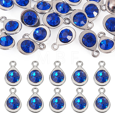 20Pcs Faceted Glass Charms RGLA-TADJ0001-01I-1