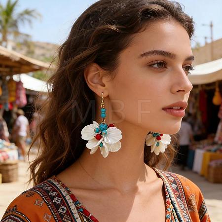 Handmade Iron Acrylic Dangle Earrings for Women GE3753-4-1