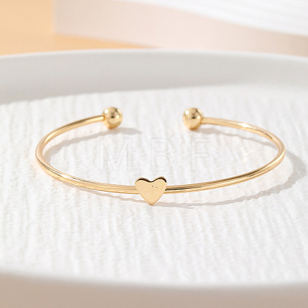 Heart Alloy Cuff Bangles for Women WG45AE5-13-1