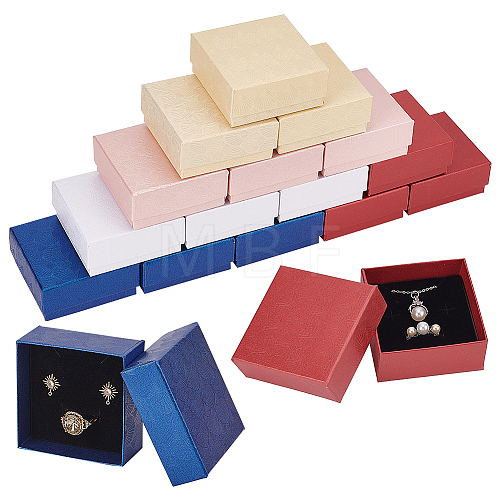   15Pcs 5 Colors Cardboard Gift Boxes CBOX-PH0002-19-1
