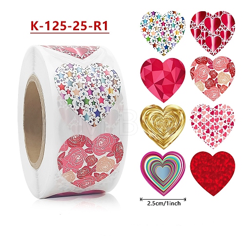 8 Styles Valentine's Day Stickers Roll PW-WG62715-01-1