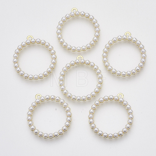 ABS Plastic Imitation Pearl Pendants PALLOY-N0149-011-1