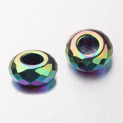 Electroplate Non-magnetic Synthetic Hematite European Beads G-F300-53-02-1