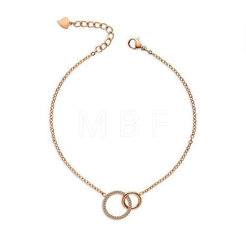 Stainless Steel Cable Chain Link Bracelets BA7769-2-1