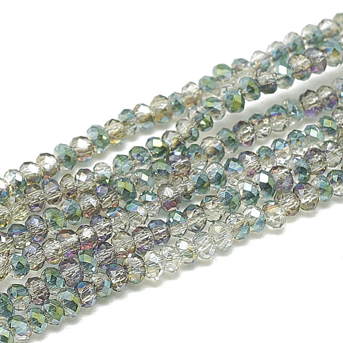 Electroplate Glass Beads Strands EGLA-Q112-D03-1