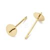 Brass Studs Earrings Finding KK-K383-02C-G-2