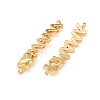 Mother's Day Brass Connector Charms KK-F919-33G-2