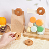 Donut Wood Bag Seal Clips WOOD-WH0124-55-3