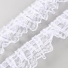 Polyester Pleated Lace Trim OCOR-WH0082-261C-1