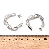 304 Stainless Steel Twist C-Shaped Stud Earrings EJEW-A139-01P-5