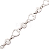 304 Stainless Steel Heart & Coffee Bean Link Chains CHS-F017-10P-2