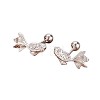 Brass Stud Earrings for Women WGD599F-01-5