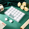 24-Grid Transparent Acrylic Loose Diamond Package Organizer Boxes CON-WH0085-207A-4