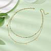 Brass Cable Chains Double Layer Necklaces NJEW-JN04498-2