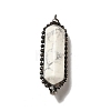 Natural Howlite Big Pointed Pendants G-F731-05G-3