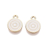 Rack Plating Alloy Enamel Pendants ENAM-N070-01B-01G-01-1