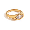 316L Stainless Steel with Cubic Zirconia Finger Rings FS-WGB17C9-10-1