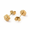 304 Stainless Steel Flower Stud Earrings for Women EJEW-C004-10G-2