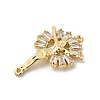 Brass Pave Cubic Zirconia Religion Jexus Crucifix Cross Links Connector Charms KK-H267-100G-02-2