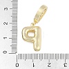 Brass Micro Pave Clear Cubic Zirconia Pendants KK-M289-01P-G-3