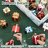  16Pcs 8 Colors Christmas Theme Plastic Pendant Decorations AJEW-NB0005-46-4
