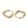 Rack Plating Rectangle Brass Micro Pave Cubic Zirconia Cuff Earrings for Women EJEW-P272-08G-2