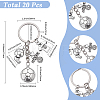 20Pcs Alloy Keychains KEYC-SC00046-2