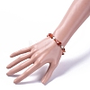 Natural Red Agate/Carnelian Chip Beaded Bracelets BJEW-JB04933-05-4